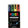 Posca PC5M4PASS Paint Marker PC5M Bullet Medium Assorted Wallet 4