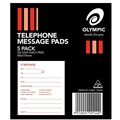 Olympic 141062 Telephone Message Pads 50 Leaf Pack 5