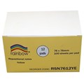 Rainbow Repositional Notes 76 X 76Mm Yellow Rainbow PKT12  RSN7612YE