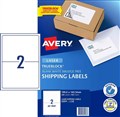 Avery 959092 L7168 Shipping Labels with Smooth Feed Laser 1996 x 1435 2 Per Sheet Pack 250