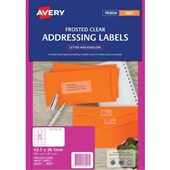 Avery Clear QuickPeel Inkjet Labels