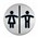 Durable 492023 Pictogram WC Women  Men 83mm Silver