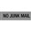 Apli Sign 900417 Self Adhesive No Junk Mail Silver
