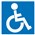 Apli Sign 900424 Self Adhesive Disabled BlueWhite Each
