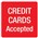 Apli Sign 900433 Self Adhesive Credit Cards Accepted Each