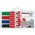 Luxor 760 Whiteboard Marker Bullet Assorted Wallet 4 33904WT