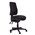 Chair Buro Roma 3 Lever High Back Black Jett Fabric with Slider no arms