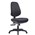 Express TR600 High Back Typist Ergonomic Chair Adjustable Back Heavy Duty Mechanism Black Fabric